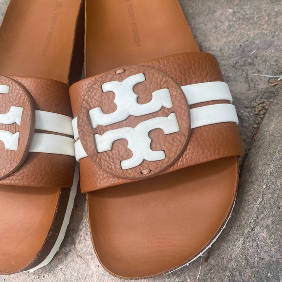 Tory Burch Leigh slides shoes sandals 7.5 - Picture 9 of 10